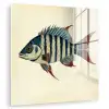Gestreept - Donkerblauw - Rugvin - Vis plexiglas 5mm klein -zzzproduct_nieuw