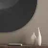 Honkbal - Wit - Vliegt Akoestische PET Vilt - Rond klein -sfeer5_closeup