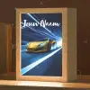 Auto - Geel - Race - Blauw Light Box met kabel (Kinderlampje) klein -zzz_3d_website