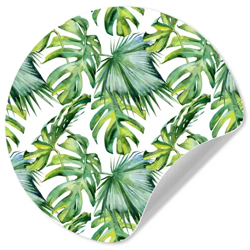 Bladeren - Monstera - Tropical - Jungle Wandcirkel behangsticker klein -3d