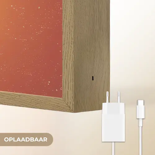 Pizza - Kaas - Rood - Pepperoni Light Box met batterij (Wandlamp) middel -USP_websiteoplaadbaarNL