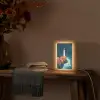 Vuurtoren - Rots - Zee - Golven Light Box met kabel (Tafellamp) klein -sfeer4