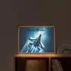 Straaljager - Blauw - Jongens Light Box met batterij (Wandlamp kind) middel -sfeer1_kind