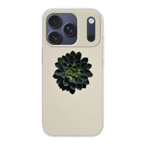 Rozet - Cirkelvormig - Donkergroen Telefoonhoesje iPhone 17 Pro klein -3d