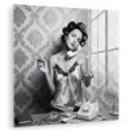 Chic - Vrouw - Zwart - Wit plexiglas 5mm klein -zzzproduct_nieuw