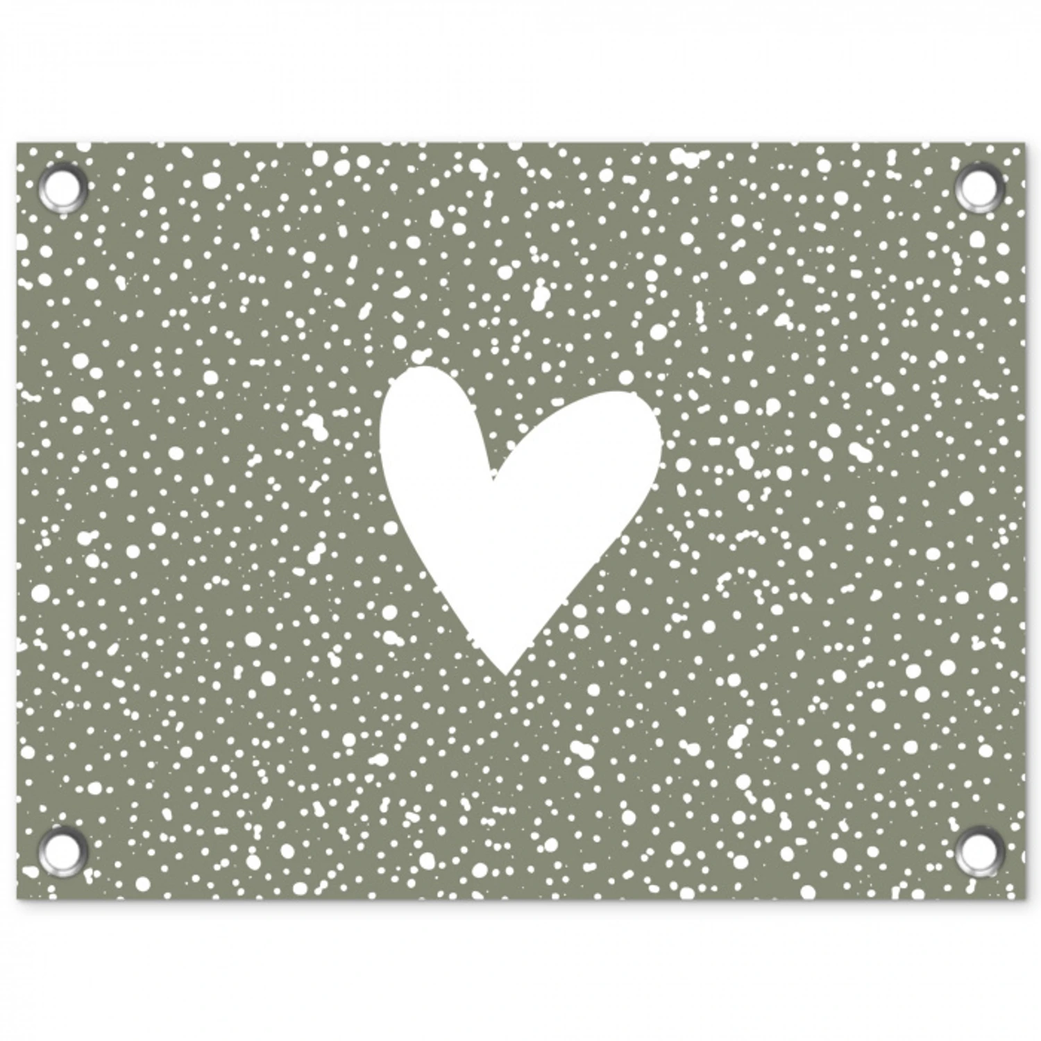 Hart - Design - Liefde tuinposter los doek klein -3d