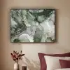 Luxe - Marmer - Groen Textielframe zwart klein -sfeer1