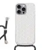 Grafisch - Patroon - Modern - Strepen Hoesje iPhone 16 Pro Max met koord klein 804 -3d