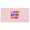 You're doing great - Roze - Kleurrijk Muismat XXL klein -3d_leeg