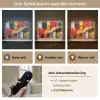 Abstracte kunst - Goud - Zwart Light Box met batterij (Wandlamp) middel -USP_lichtkleurNL