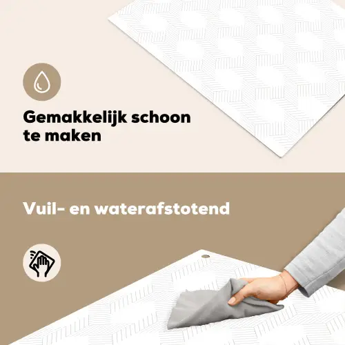 Grafisch - Patroon - Modern Inductie beschemer met haakjes klein 777 -ky-schoon-nl