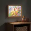 Hertje - Eekhoorn - Bloemenveld - Kleurrijk Light Box met batterij (Wandlamp kind) middel -sfeer5_kind