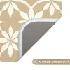 Bloemen - Patroon - Beige Badmat klein 997 -USP_AntislipNL