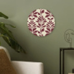 Abstract - Bladeren - Burgundy Akoestische PET Vilt - Rond klein 838 -sfeer2