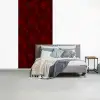 Bloemen - Donkerrood - Patroon fotobehang vinyl groot 64 -slaapkamer