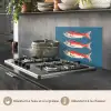 Vissen - Rood - Blauw keuken achterwand spatscherm klein -usp_FR