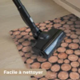 Houtblokken - Textuur - Patroon - Bruin - Rustiek Deurmat klein -reinigen_FR