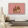 Illustratie - Bankje - Personen - Minimalistisch canvas 2cm klein -sfeer6