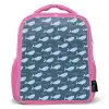 Klein - Oceaan - Golven - Blauw Kinderrugzak - Roze middel 863 -3d