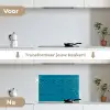 Turquoise - Heuvels - Bloemen keuken achterwand spatscherm klein 900 -voor_na_NL