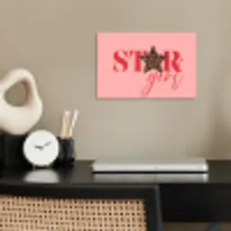 Star girl - Roze - Panter - Ster poster papier klein -sfeer1