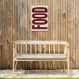 Eten - Japandi - Rood - Decoratie Tuinposter op houten frame 2 cm dik klein -sfeer4
