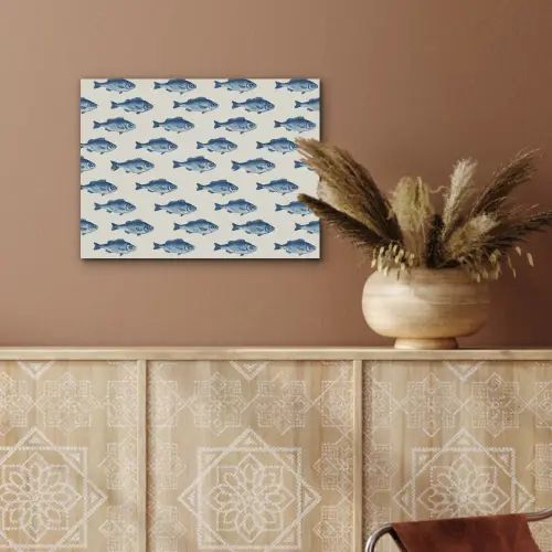 Vis - Patroon - Blauw PET vilt klein 837 -sfeer4