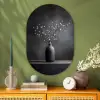 Takken - Vaas - Bolletjes - Wit Wandcirkel Ovaal Glas middel -sfeer2
