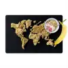 Wereldkaart - Pasta - Zwart Placemat vinyl groot -zzzproduct_Kitchenyeah-website