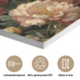 Bloemen - Barok - Patroon - Roze - Crème PET vilt klein 837 -closeup_NL