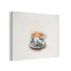 Theekop - Bladeren - Blauw PET vilt klein -3d