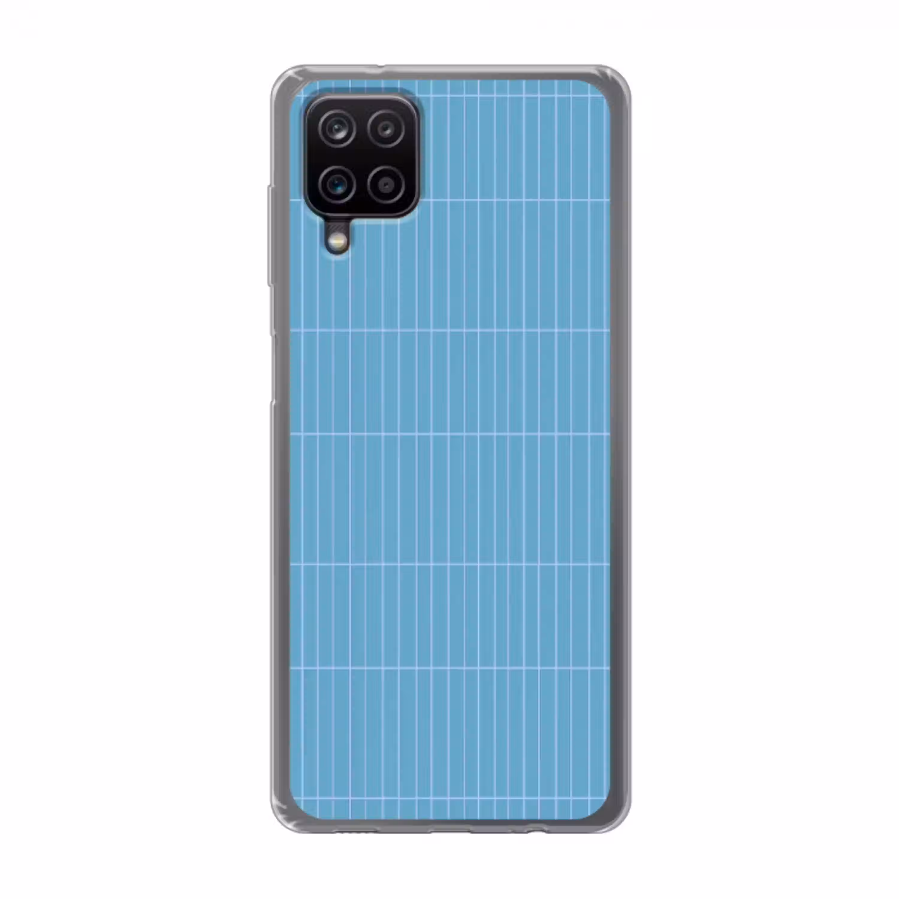 Tegel - Langwerpig - Patroon - Blauw Telefoonhoesje Samsung Galaxy A12 klein 372 -3d