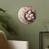 Roze - Bloesems - Eieren Akoestische PET Vilt - Rond klein -sfeer2