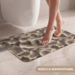 Waaiervorm - Beige - Vezel textuur WCmat klein 1009 -USP_ZachtDE