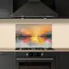 Modern - Abstract - Goud - Roze keuken achterwand spatscherm klein -sfeer1