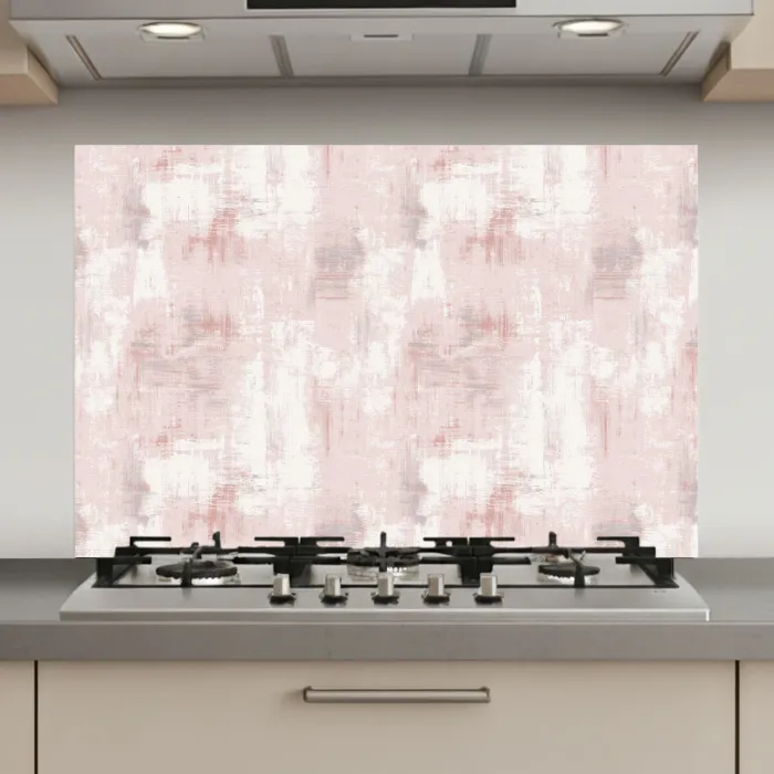 Penseelstrepen - Verbleekte - Roze keuken achterwand spatscherm klein 900 -3d_website