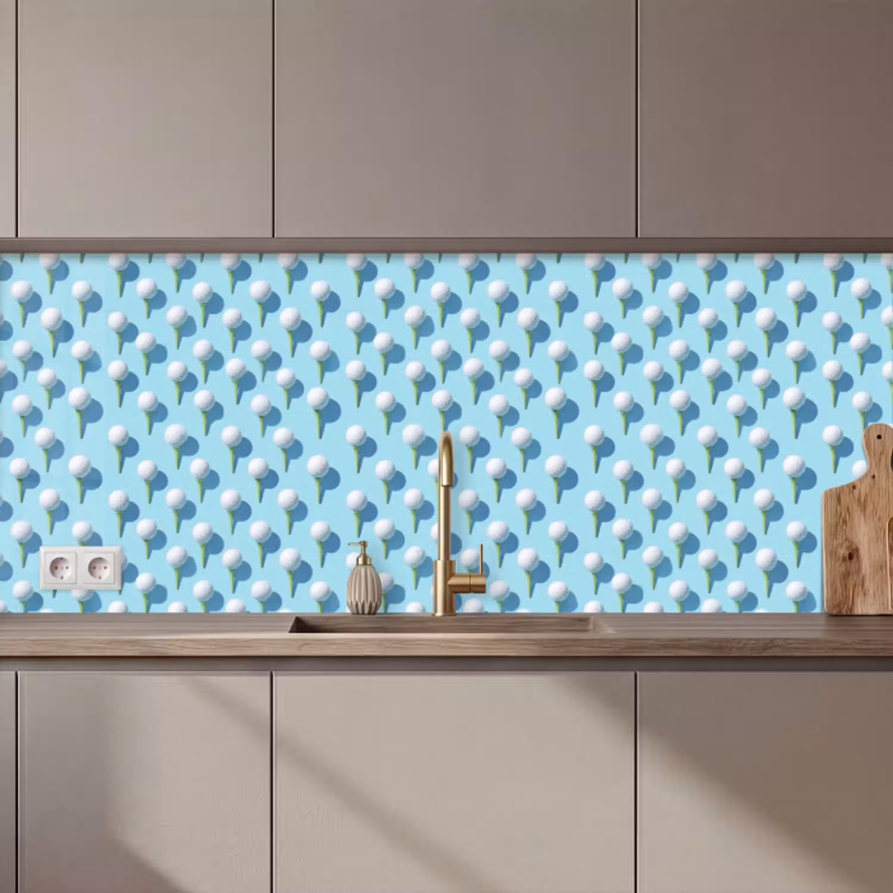 Golf - Ballen - Blauw keuken achterwand 2 middel 871 zz_3dshopping