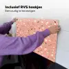 Terrazzo -  Patroon - Kleurrijk - Roze - Blauw Inductie beschemer met haakjes klein 777 -ky-ophangen-nl