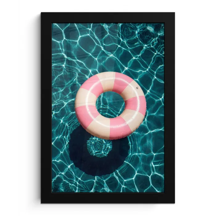 Drijvend - Zwemband - Water fotolijst zwart zonder passe partout klein -3d