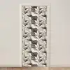 Botanisch - Bladeren - Zwart deurposter klein 289 -3d_beige