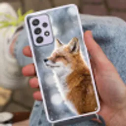 Vos - Sneeuwval - Portret - Winter - Sfeervol Hoesje Samsung Galaxy A52 5G met koord klein -sfeer3