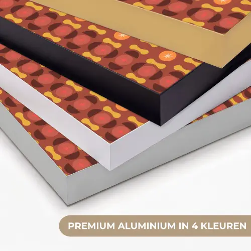 Retro - Disco - Hippie Textielframe zwart klein 947 -USP_kleurenNL