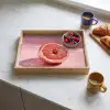 Grapefruit - Roze - Disco - Shiny Dienblad Rechthoek middel -sfeer2