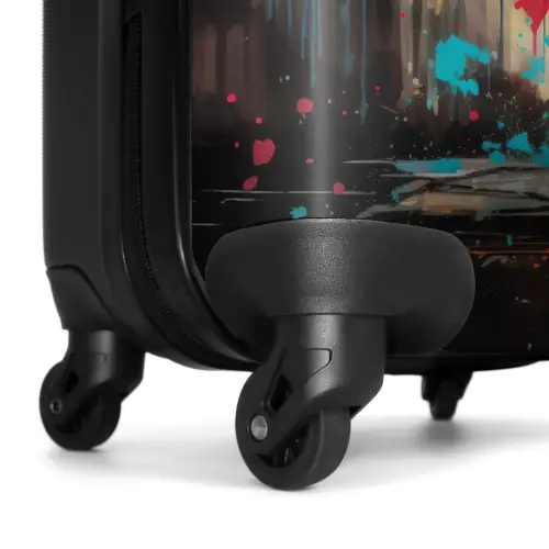 Meisje met ballon in graffiti stijl NBS - Handbagage koffer - Unisex middel -wiel
