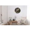 Marmer - Goud - Groen Wandcirkel aluminium klein -woonkamer