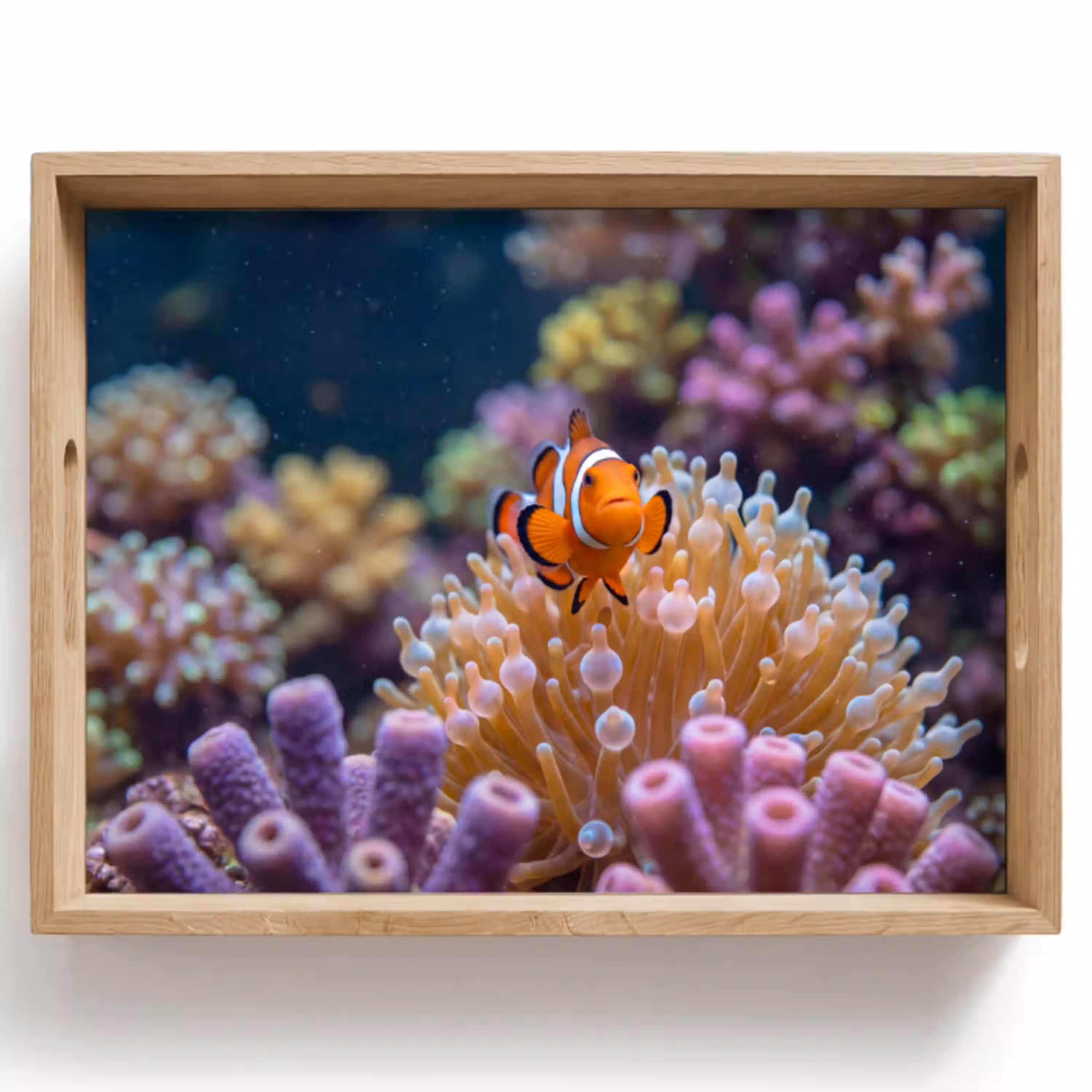 Vis - Koraal - Onderwater - Oranje - Dieren Dienblad Rechthoek middel -z3d_shopping