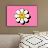Smiley - Bloem - Roze canvas 2cm klein -sfeer3
