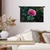Blad - Chrysant - Roze - Schaduw Wandkleed katoen klein -sfeer1
