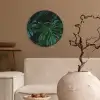 Monstera -  Inductie beschermer - Bladeren - Tropical - Afdekplaat voor kookplaat Wandcirkel kunststof plaat 5mm dik klein -sfeer1