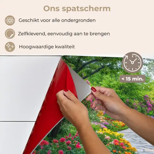 Park - Bloemen - Tuin keuken achterwand spatscherm klein -spatscherm_NL